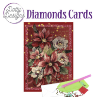 D0tty Design® - Set van 4 diamond painting kerstkaarten 10x15cm: (set 9)